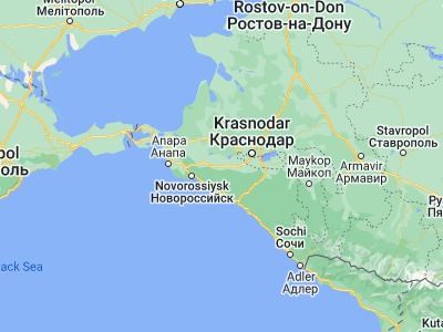 Map showing location of Kholmskiy (44.84694, 38.385)