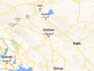 Map showing location of Khomeynī Shahr (32.70018, 51.52113)