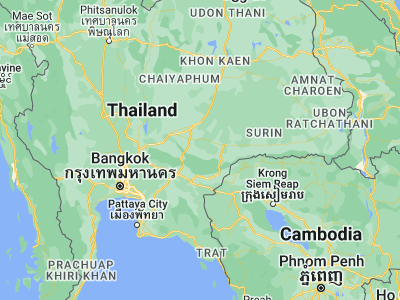 Map showing location of Khon Buri (14.52541, 102.24591)