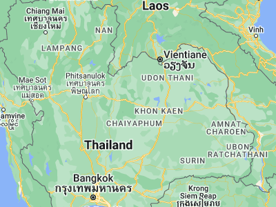 Map showing location of Khon San (16.61286, 101.91944)