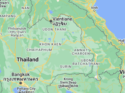 Map showing location of Khong Chai (16.26025, 103.45828)