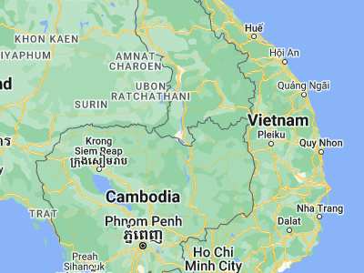 Map showing location of Không (14.11667, 105.85)