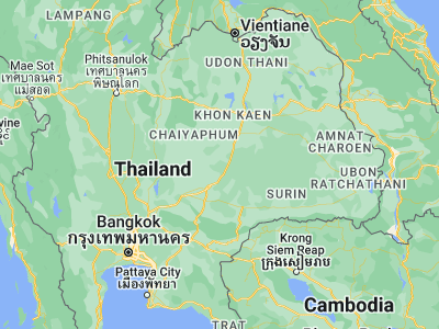 Map showing location of Khong (15.44392, 102.32862)