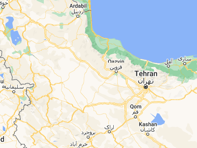 Map showing location of Khorram Darreh (36.213, 49.196)