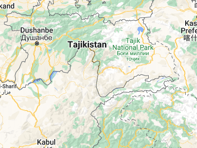 Map showing location of Khorugh (37.48974, 71.55304)