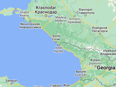 Map showing location of Khosta (43.51484, 39.86825)