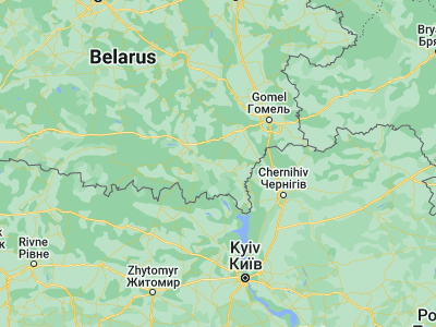 Map showing location of Khoyniki (51.8911, 29.9552)