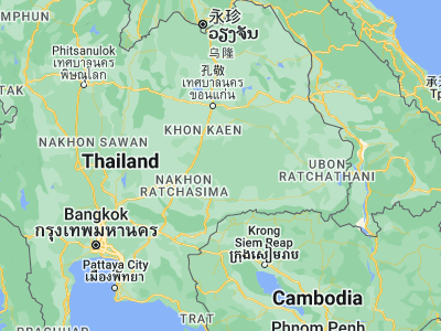 Map showing location of Khu Mueang (15.2716, 103.00167)