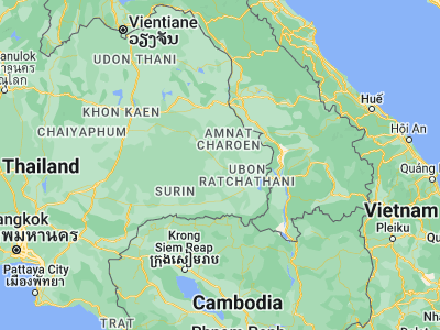 Map showing location of Khueang Nai (15.38989, 104.55083)