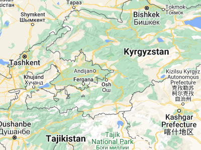 Map showing location of Khŭjaobod (40.66886, 72.56002)