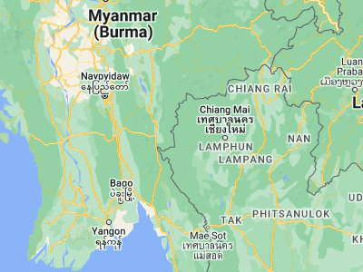 Map showing location of Khun Yuam (18.82958, 97.93347)
