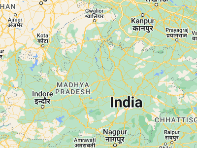 Map showing location of Khurai (24.04344, 78.33041)