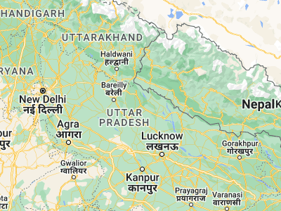 Map showing location of Khūtār (28.20307, 80.27046)