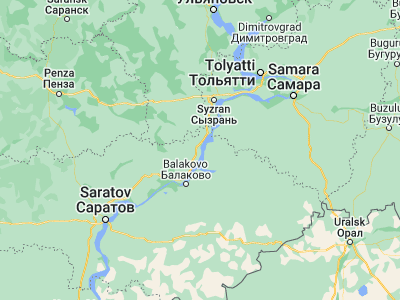 Map showing location of Khvalynsk (52.4906, 48.1058)