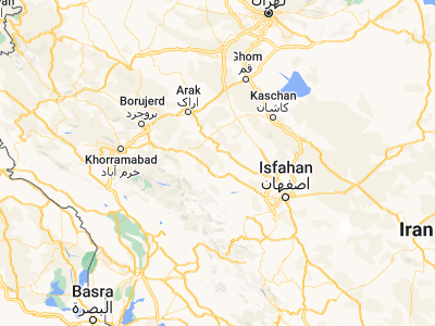 Map showing location of Khvānsār (33.22052, 50.31497)