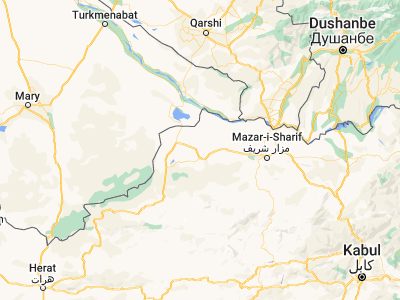 Map showing location of Khwājah Dū Kōh (36.82881, 65.62432)