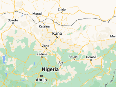Map showing location of Kibiya (11.52629, 8.66227)