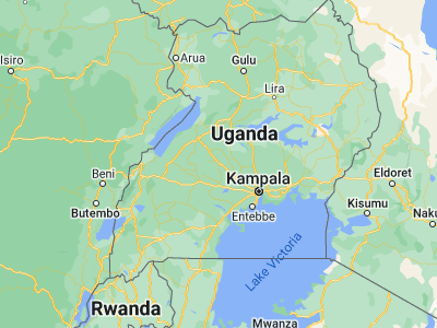 Map showing location of Kiboga (0.91611, 31.77417)