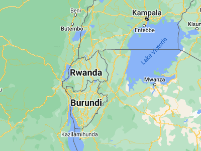 Map showing location of Kibungo (-2.1597, 30.5427)