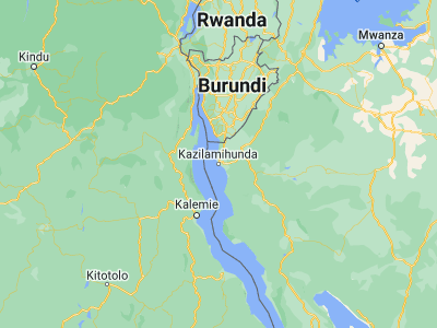Map showing location of Kigoma (-4.87694, 29.62667)
