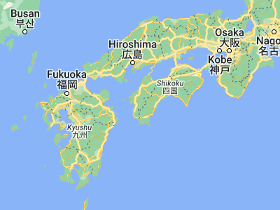 Map showing location of Kihoku-chō (33.25592, 132.68343)