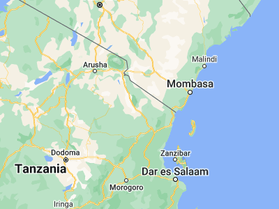 Map showing location of Kihurio (-4.46667, 38.06667)