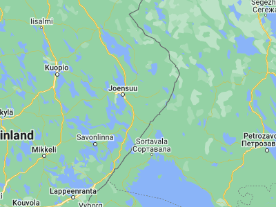 Map showing location of Kiihtelysvaara (62.48333, 30.25)