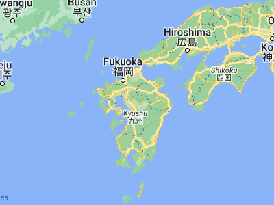 Map showing location of Kikuchi (32.98333, 130.81667)
