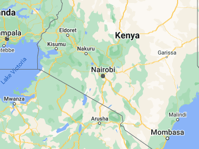 Map showing location of Kikuyu (-1.24576, 36.66328)