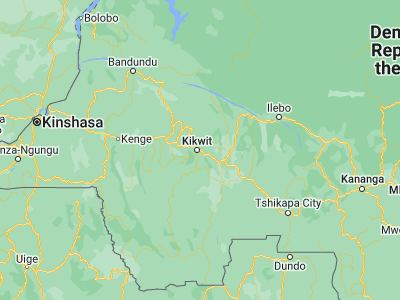 Map showing location of Kikwit (-5.04098, 18.81619)