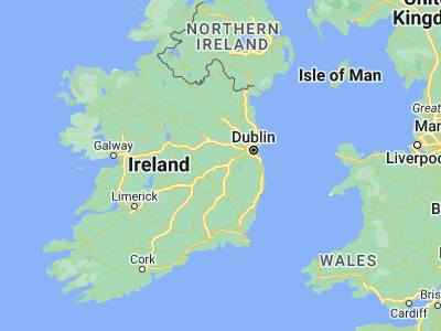 Map showing location of Kildare (53.15611, -6.91444)