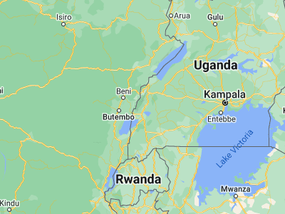 Map showing location of Kilembe (0.19835, 30.01302)