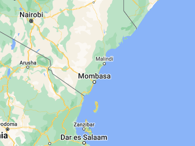 Map showing location of Kilifi (-3.63045, 39.84992)