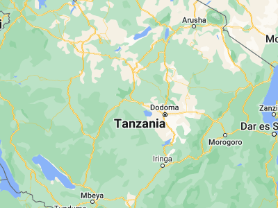 Map showing location of Kilimatinde (-5.85, 34.95)