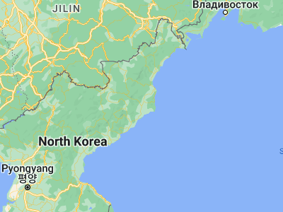 Map showing location of Kilju (40.96417, 129.32778)