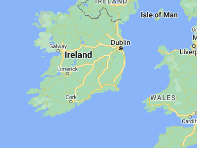 Map showing location of Kilkenny (52.65417, -7.25222)