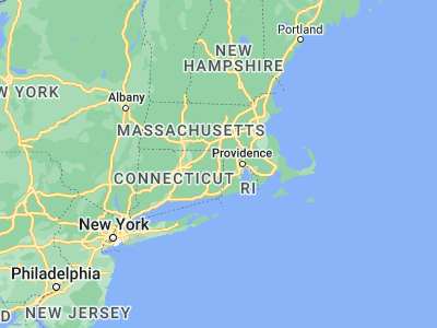 Map showing location of Killingly Center (41.83871, -71.86924)