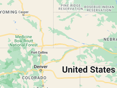 Map showing location of Kimball (41.23581, -103.663)
