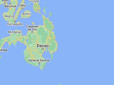 Map showing location of Kinablangan (7.6928, 126.54912)