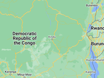 Map showing location of Kindu (-2.95, 25.95)