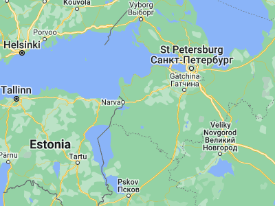 Map showing location of Kingisepp (59.37331, 28.61343)