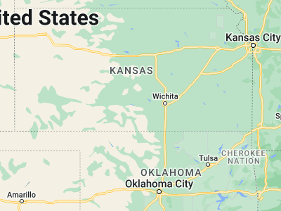 Map showing location of Kingman (37.64585, -98.11367)