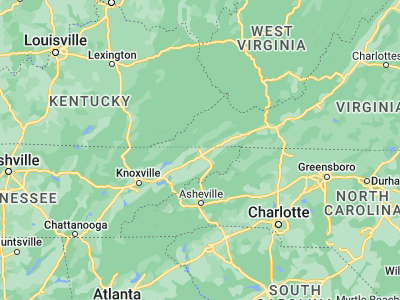 Map showing location of Kingsport (36.54843, -82.56182)