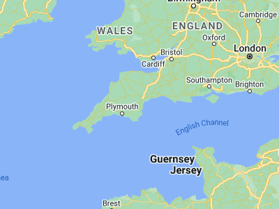 Map showing location of Kingsteignton (50.55, -3.58333)