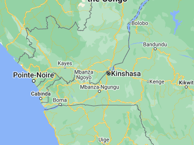 Map showing location of Kinkala (-4.36139, 14.76444)