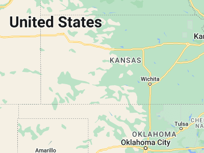 Map showing location of Kinsley (37.92307, -99.40984)