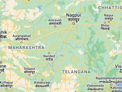 Map showing location of Kinwat (19.63333, 78.2)