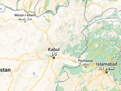 Map showing location of Kirāmān (35.2973, 69.68125)