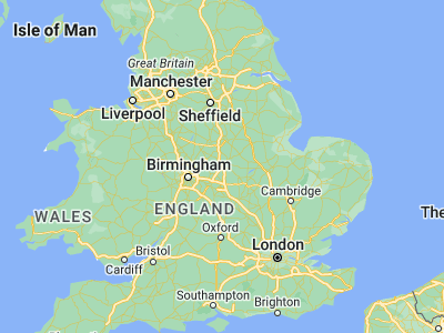 Map showing location of Kirby Muxloe (52.63338, -1.23322)