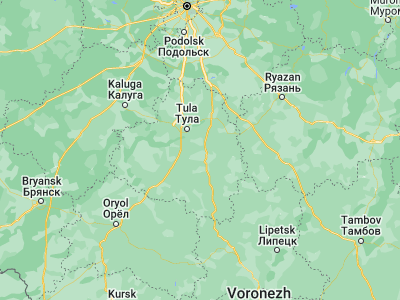 Map showing location of Kireyevsk (53.93361, 37.92792)
